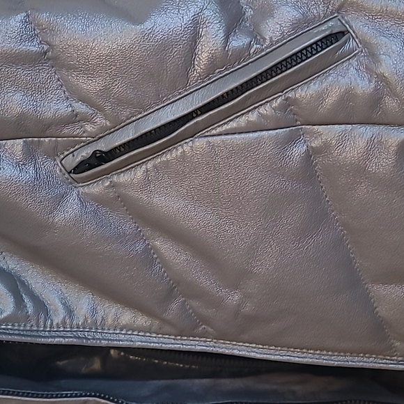 Genuine leather and Goose Down filled Vest - Picture 5 of 7